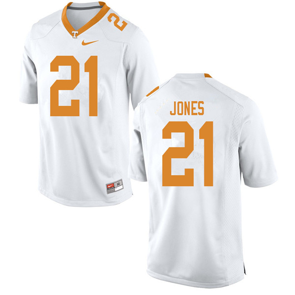 Men #21 Jacquez Jones Tennessee Volunteers College Football Jerseys Sale-White - Click Image to Close